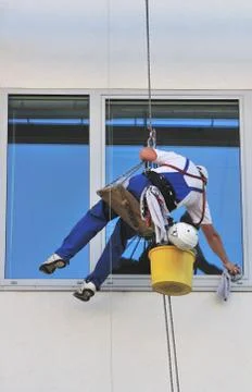 Window cleaner Stock Photos