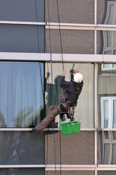 Window cleaner Stock Photos