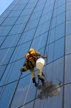 Window cleaner Stock Photos