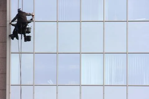 Window cleaner Stock Photos