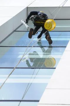 Window cleaner Stock Photos