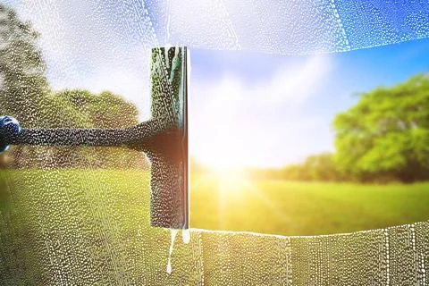 Window cleaner for washing Foto stock