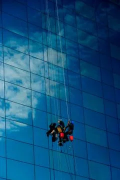 Window Cleaners Fotos Stock