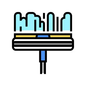 Window cleaning accessory squeegee color icon vector illustration 스톡 일러스트