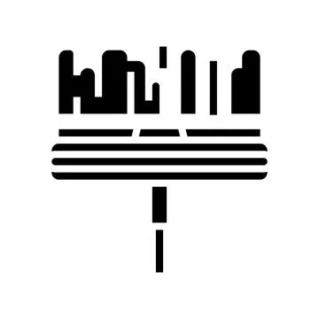 Window cleaning accessory squeegee glyph icon vector illustration 스톡 일러스트