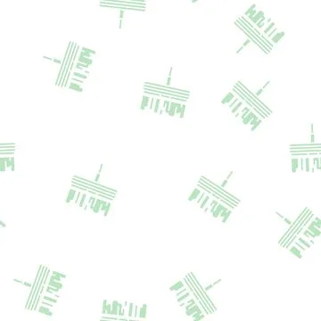 Window cleaning accessory squeegee glyph seamless pattern Stock Illustration