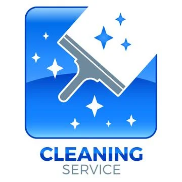 Window cleaning, cleaning service - vector logo design Stock Illustration
