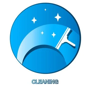Window cleaning, cleaning service - vector logo design Stock Illustration