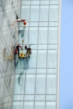 Window cleaning in dubai Stock Photos