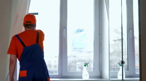 Window cleaning Stock Footage 53574711