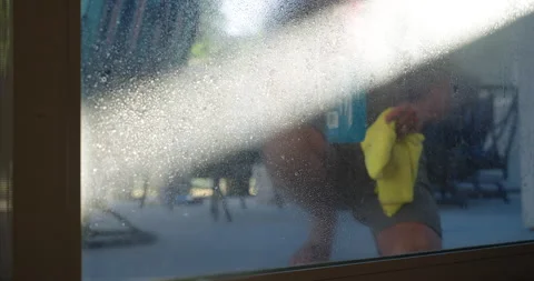 Window cleaning Stock Footage 316456347