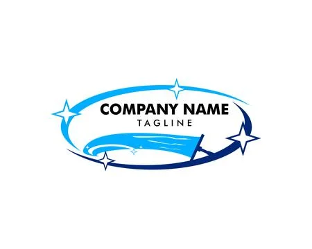 Window Cleaning Logo Vector Template Design Stock Illustration