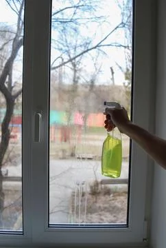 Window cleaning. Stock Photos