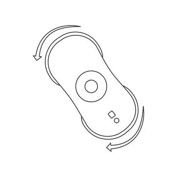 Window cleaning robot line icon vector. Stock Illustration
