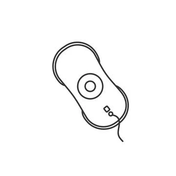 Window cleaning robot line icon vector. Stock Illustration