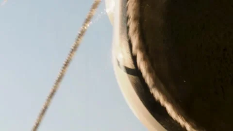Window cleaning robot at work, autumn day, cleaning apartment window in a city Stock Footage 268310605