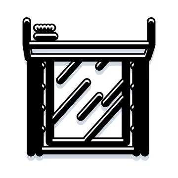 Window cleaning service icon with sponge Stock Illustration