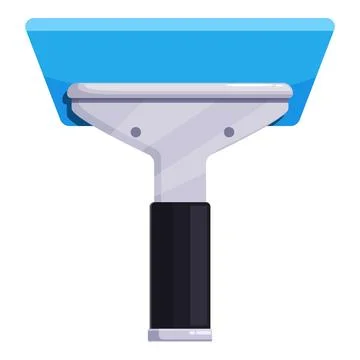 Window cleaning squeegee with rubber blade and plastic handle Illustrazione stock
