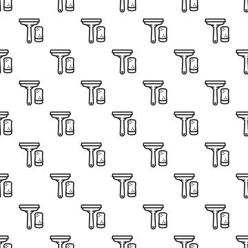 Window cleaning tools seamless pattern background Illustrazione stock
