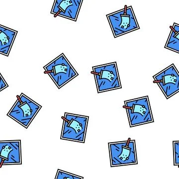 Window cleaning vector seamless pattern Stock Illustration