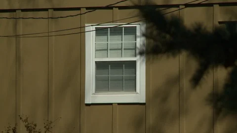 Window close up Middle Class Neighborhood Stock Footage 113488069