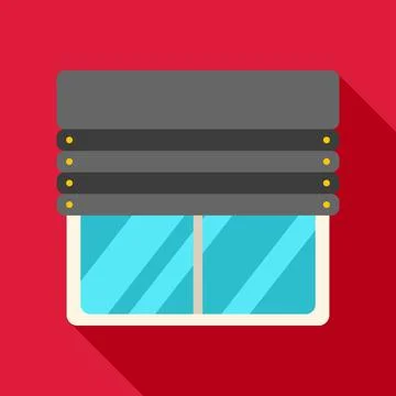 Window with closed blinds creating privacy icon Stock Illustration