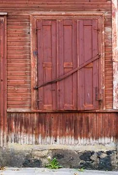 Window with closed shutters Stock Photos