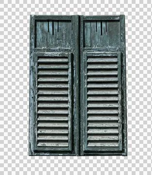 Window with closed shutters Stock Photos