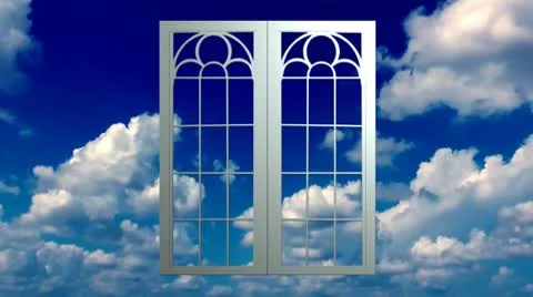 Window in clouds Stock Footage 8996704