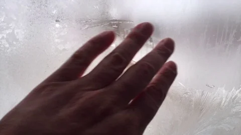 The window in the cold of winter Stock Footage 70750087