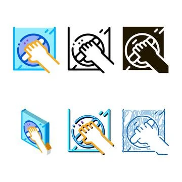 Window concepts control handle icon vector outline Illustration