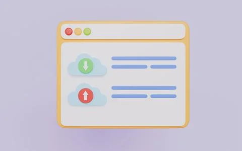 Window containing alert indicators, Status updates and interface warnings Stockillustratie