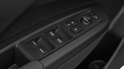 Window control buttons close up 2017 Acura RDX AWD with Technology Package Stock Footage 159893248