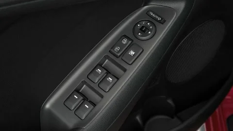 Window control buttons close up 2017 Kia Forte S Stock Footage 159906319