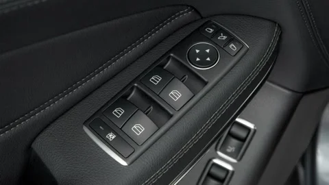 Window control buttons close up 2017 Mercedes-Benz GLS-Class GLS550 4Matic Stock Footage 159948502