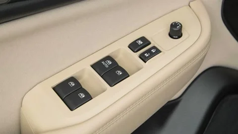 Window control buttons close up 2018 Subaru Legacy 2.5i Stock Footage 159937956