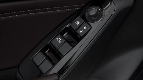 Window control buttons close up 2018 Mazda MAZDA3 Touring Stock Footage 159966227