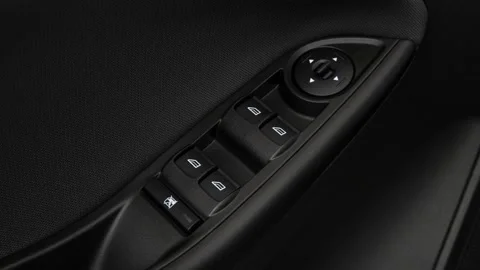 Window control buttons close up 2018 Ford Focus SE Stock Footage 159988086