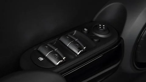 Window control buttons close up 2018 Mini Hardtop 4 Door Cooper S Stock Footage 160002416