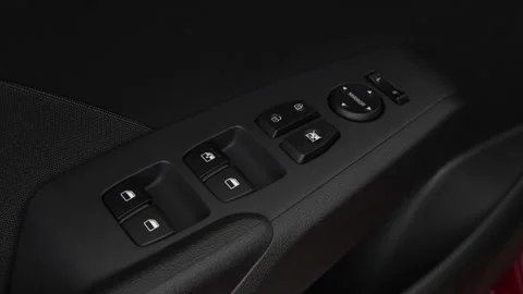 Window control buttons close up 2018 Hyundai Accent Limited Video stock 160011760