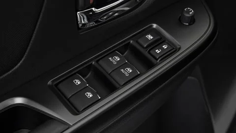 Window control buttons close up 2019 Subaru WRX SE Stock Footage 160007487