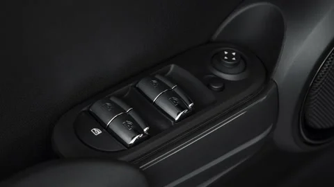 Window control buttons close up 2019 Mini Hardtop 4 Door Cooper Stock Footage 160012537