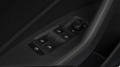 Window control buttons close up 2019 Volkswagen Jetta SEL Premium Stock Footage 160014192