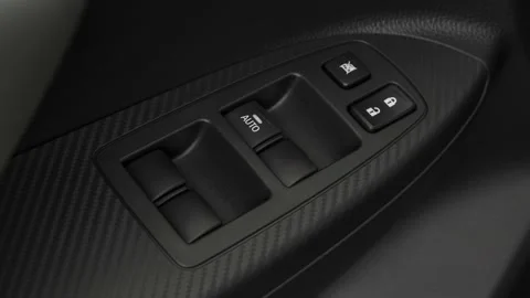 Window control buttons close up 2019 Mitsubishi Eclipse Cross SEL 1.5T S-AWC Stock Footage 160022366