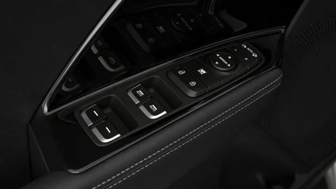 Window control buttons close up 2019 Kia Niro EX Stock Footage 160032186