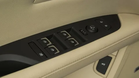 Window control buttons close up 2019 Cadillac CT6 Luxury Stock Footage 160052918