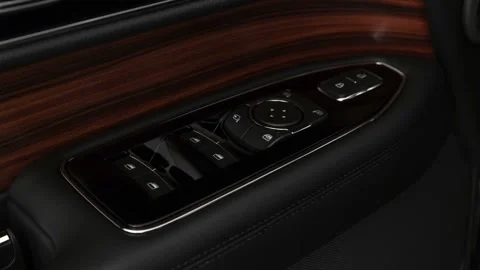 Window control buttons close up 2019 Lincoln Navigator L Select Stock Footage 160070933