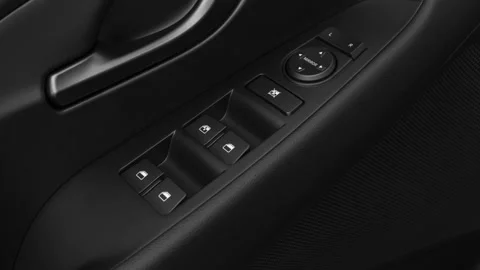 Window control buttons close up 2019 Hyundai Elantra GT N Line Stock Footage 160077133