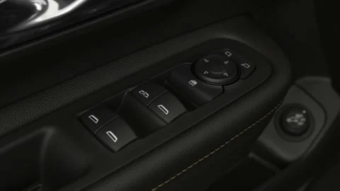 Window control buttons close up 2020 GMC Terrain SLT Stock-Footage 160086464