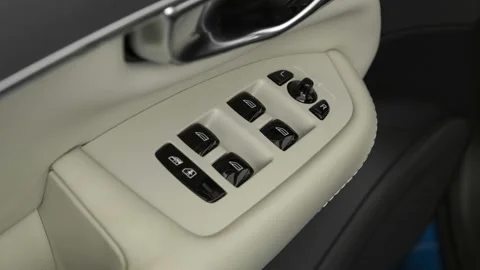 Window control buttons close up 2020 Volvo XC90 T6 AWD R-Design Stock Footage 160086768